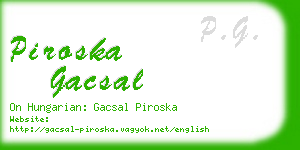 piroska gacsal business card